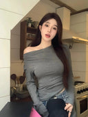 Off-Shoulder Crop Top for Women Fit