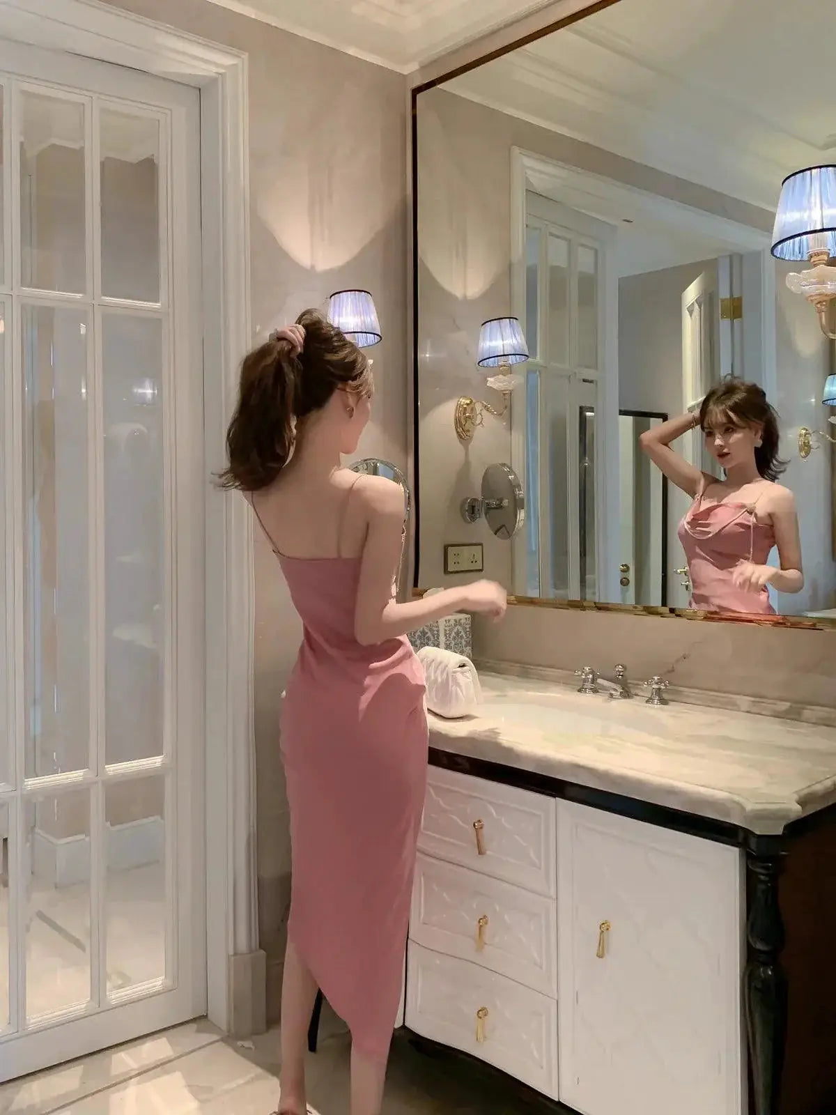 French Elegance Sophisticated Slip Dress For Women