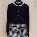 White Wool Knit Cardigan: Beaded Detailing for Autumn