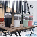 Large Capacity Stainless Steel Thermos Cup with Straw Coffee Cup