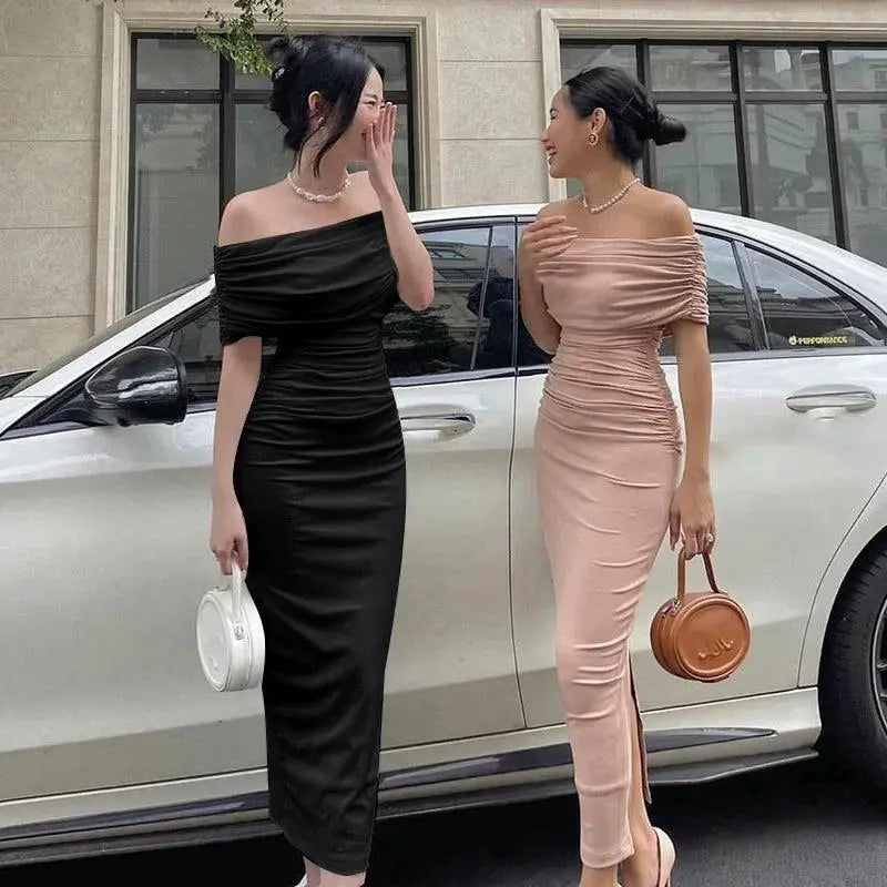Instahot Elegant Slit Dress Modern Chic Fashion For Youth