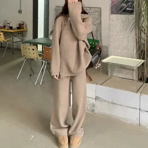 Maternity Suit Loose Turtleneck Set For Pregnant Women