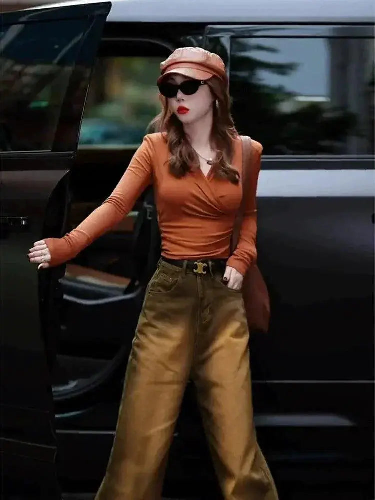Chic Long Sleeve Shirt Versatile Minimalist Elegance Women