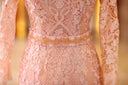 Pink Lace Dress: Chic Hollow Detailing for Events