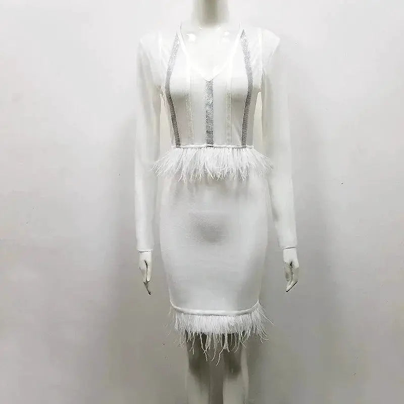 Sultry Mesh Bandage Dress Seductive Elegance For Events