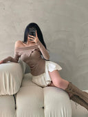 Slim Off-Shoulder Top: Spring Fashion Trend for Women