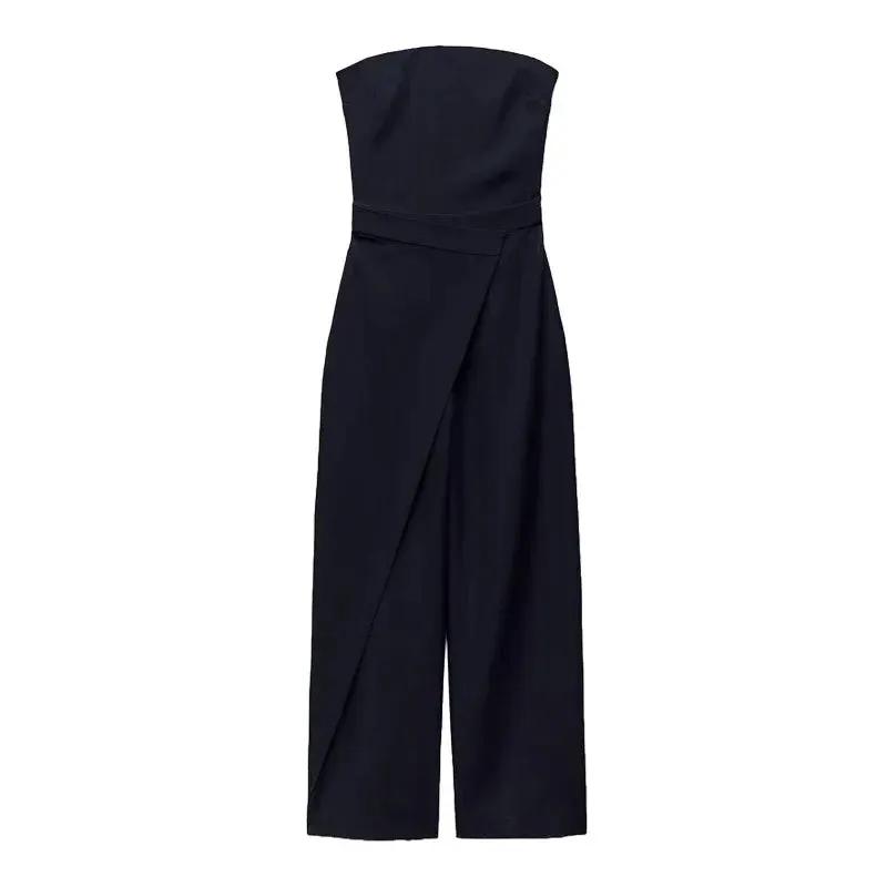 Autumn Sexy Slim Fit Wrapping Towel Pants Tube Top Set - OurLum.com