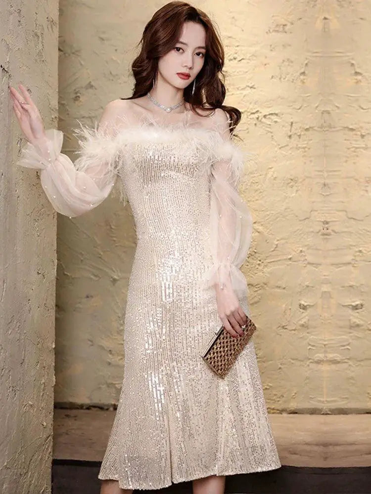 Exquisite Evening Dress Luxury Fashion Statement Gown