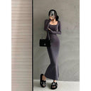 Desire Style Fishtail Dress for Plus-Size Women Chic Fall Fashion
