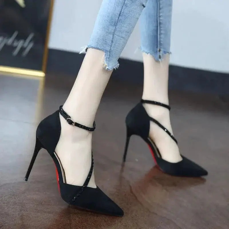 European Rhinestone Stiletto Flats For Trendy Youth