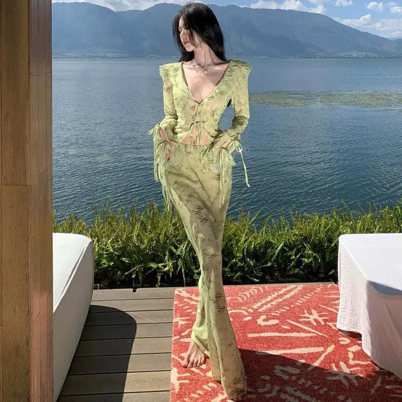 Chiffon Seaside Skirt Elegant Beachwear For Women Sunlit