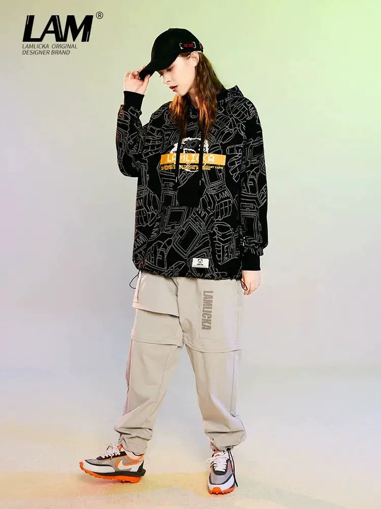 Lamlicka Loose Autumn Winter Couple Hooded Sweater