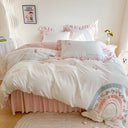 Princess Style Bed Four-Piece Set Pure Cotton Pink Dream