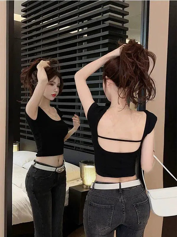 Pure Desire Luxe Cotton Open Back Top Summer Style