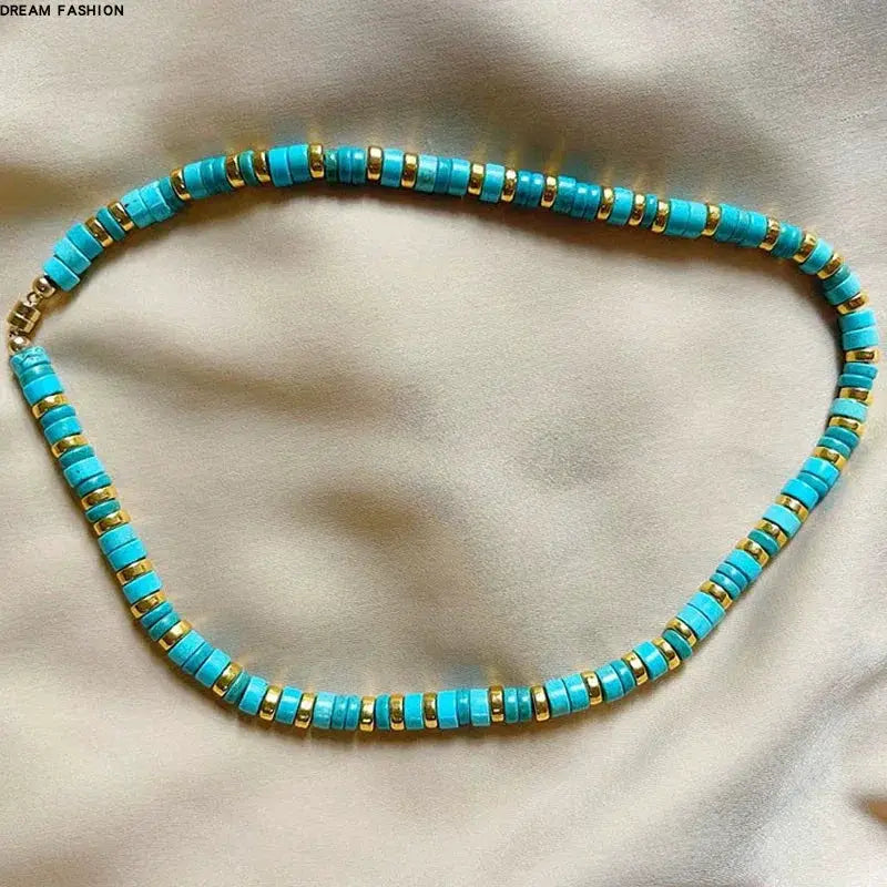 New Arrival Natural Stone Twin Design Unisex Necklace