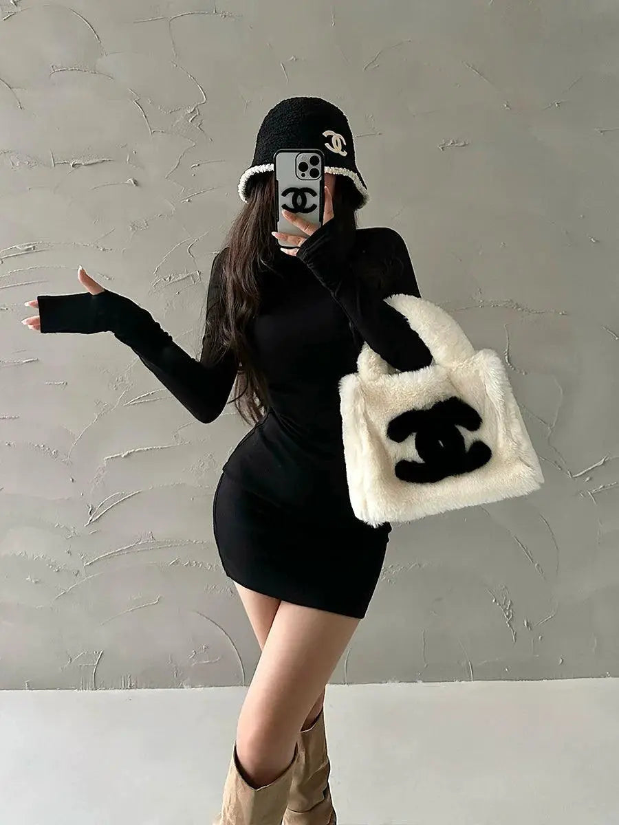 Cotton High Neck Dress Sophisticated Autumn Style Statement