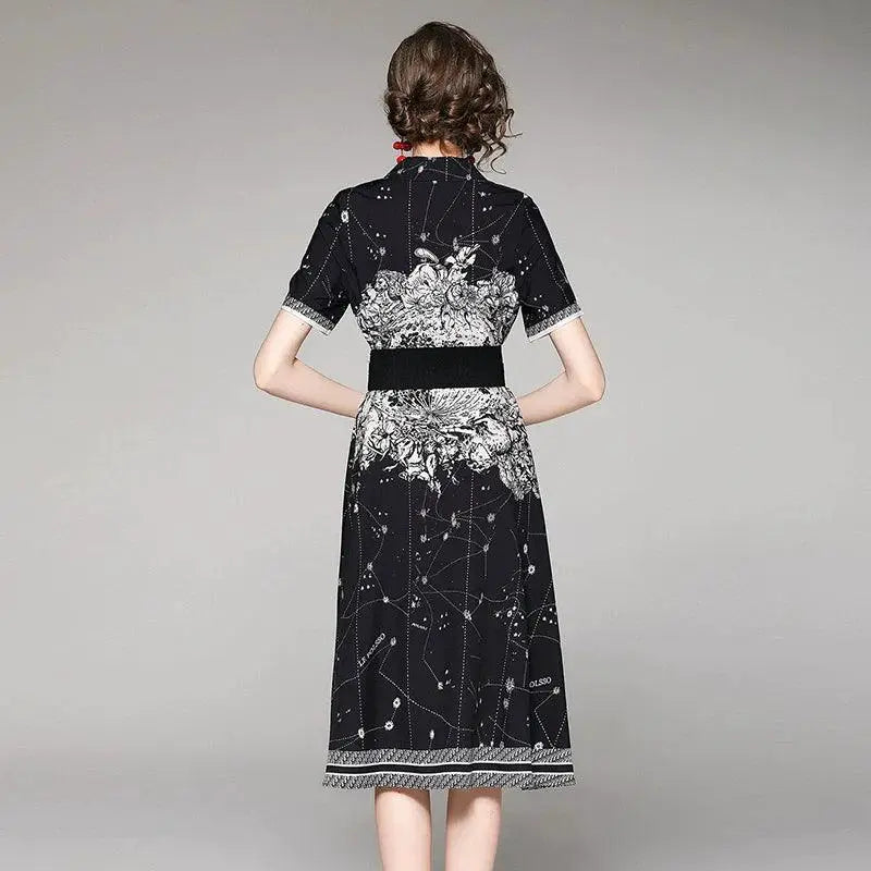 Floral Cardigan Dress Premium Polyester Summer Style Chic