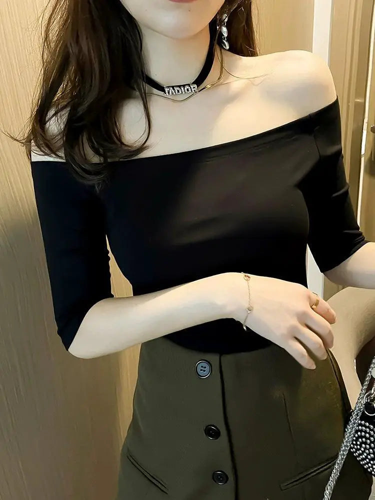Women New Summer Top Niche Short Sleeve T Shirt Design