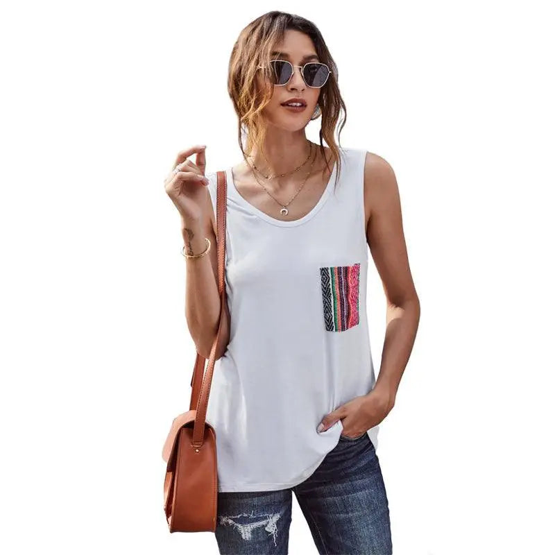 2024 Summer Pure Color Vest Top For Women Fashion Essential