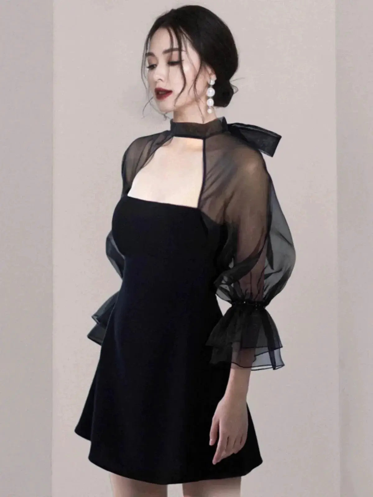 Elegant Black Banquet Dress Sophisticated Luxury Attire