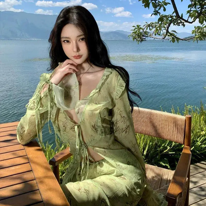 Chiffon Seaside Skirt Elegant Beachwear For Women Sunlit