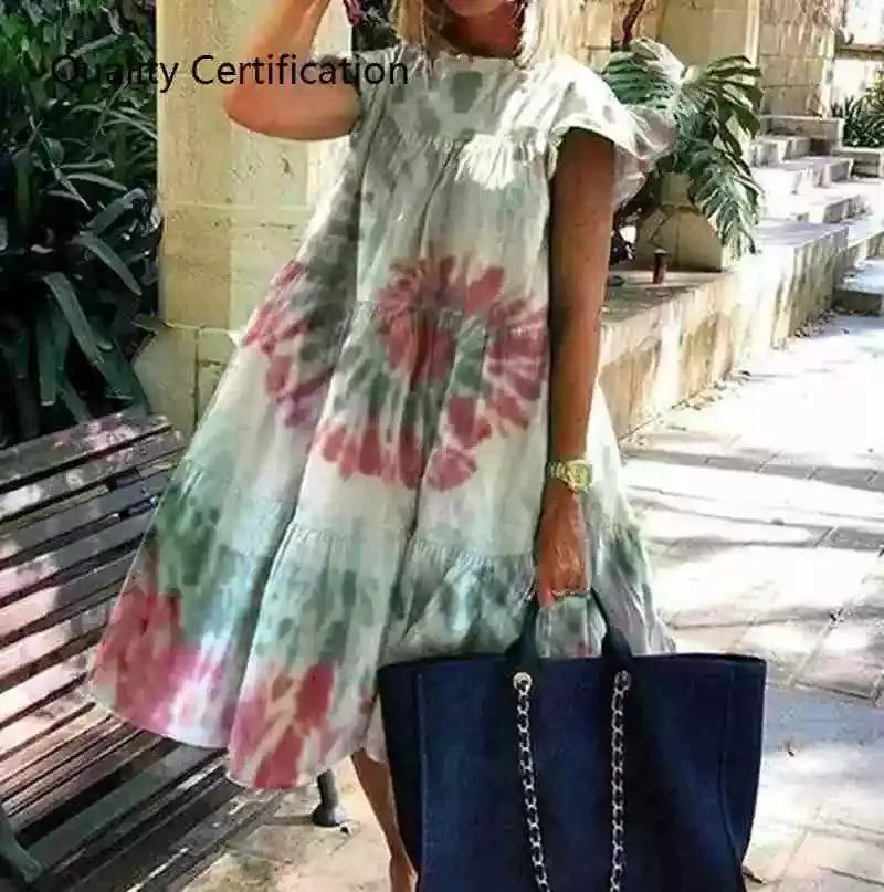 Floral Print Party Dress Elegant Summer Fashion Look