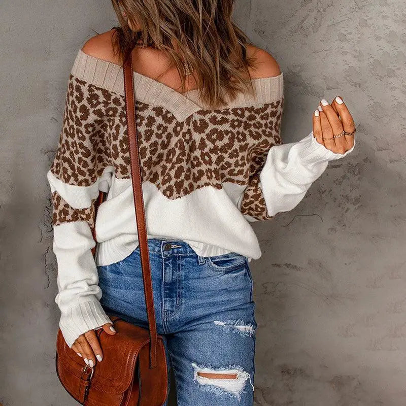 Sexy Off Shoulder Knit Pullover 2024 Fashion Knitwear