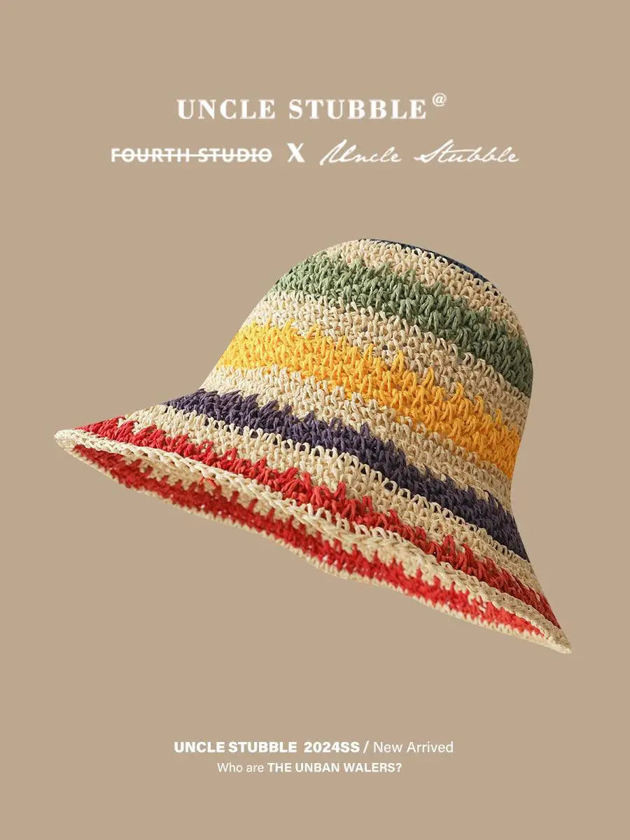 Straw Hat Travel Seaside Sunshade Lace Cap Beach Accessory
