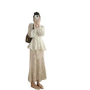 Ruffle Shirt for Women Waist Control
