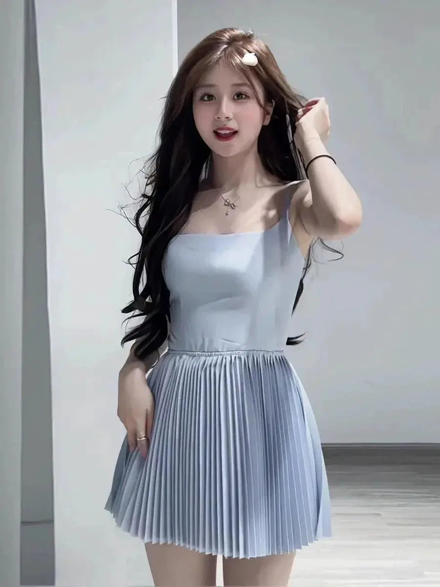 Elegant French Ballet Style Sling Dress for Women Formal