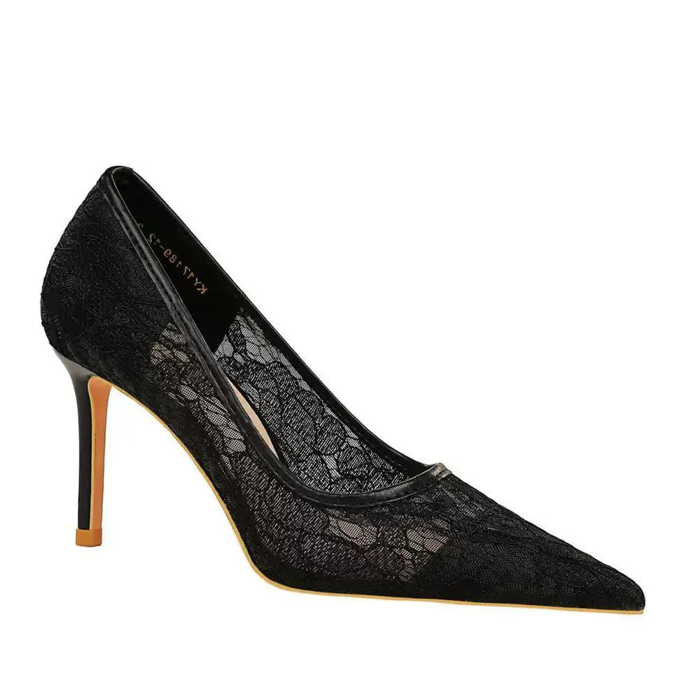 Elegant Lace Shoes For Women With Slimming Effect Fashion