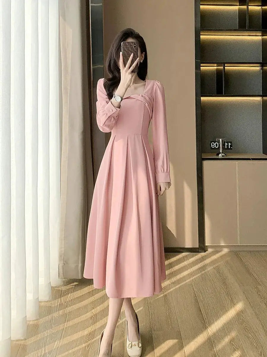 Goddess Elegance Midi Dress Sophisticated Spring Style
