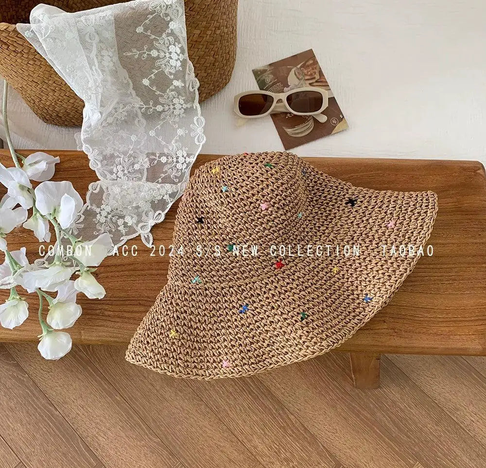 Sun Hat Niche Style Color Women Summer Outdoor Straw Hat