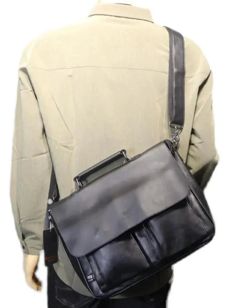 Retro Messenger Bag Japanese Inspired Carryall With Leather