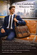 Durable Leather Laptop Briefcase for Men
