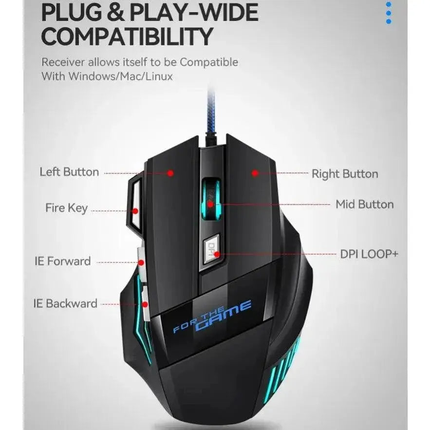 Hyperspeed RGB Gaming Mouse Ultimate Precision Design