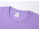 100% Cotton T-Shirt Men Women Solid Color O Neck Tops M-4XL