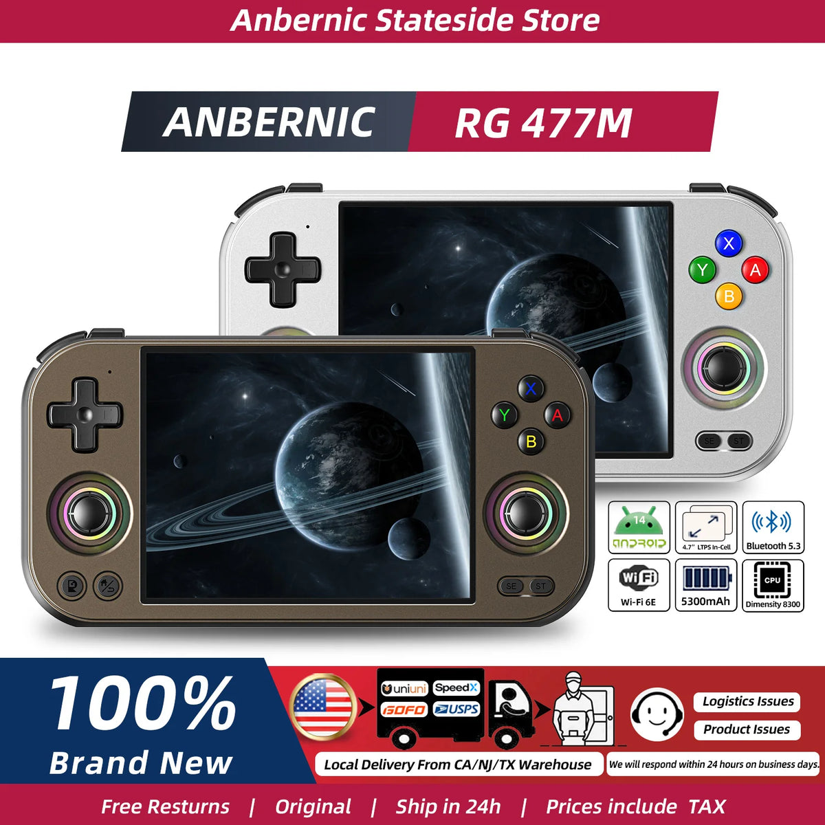 Anbernic Retro Handheld Game Console RG Aluminum Alloy CNC — product view 1