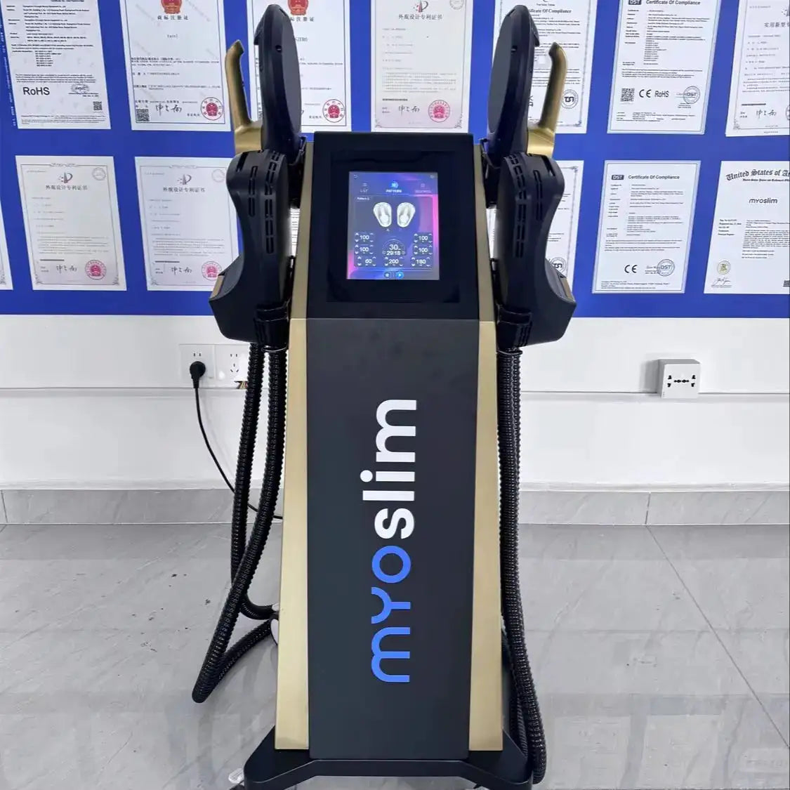 Myoslim RF High Intensity Electromagnetic Body Sculpting Machine Fat Loss Muscle Stimulator Slimming Beauty Equipment