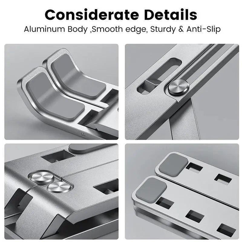 Aluminum Alloy Laptop Holder Stand Adjustable Foldable