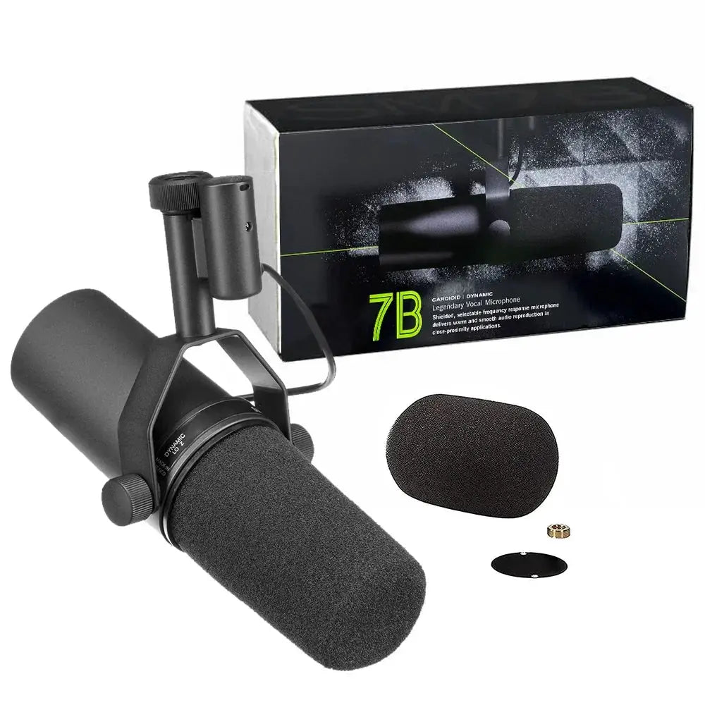 Shure SM7B Dynamic Microphone Podcast Studio Set Black Metal
