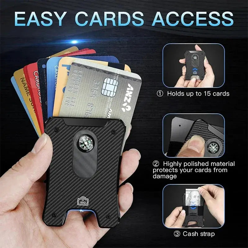 Metal Wallet For Men Ergonomic Money Clip Design Pro