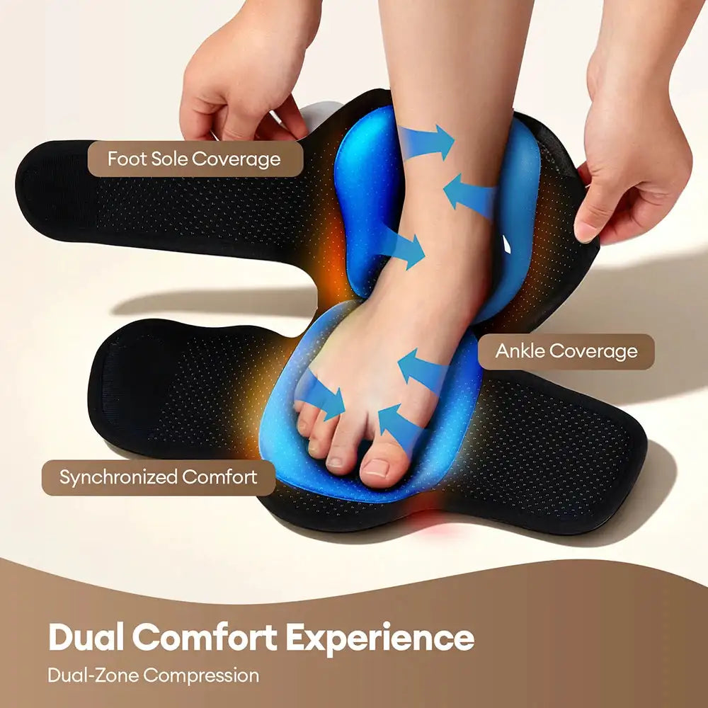 Electric Foot Ankle Air Compression Foot Massager Wireless Airbag Vibration Massager Portable Foot Care Support Belt