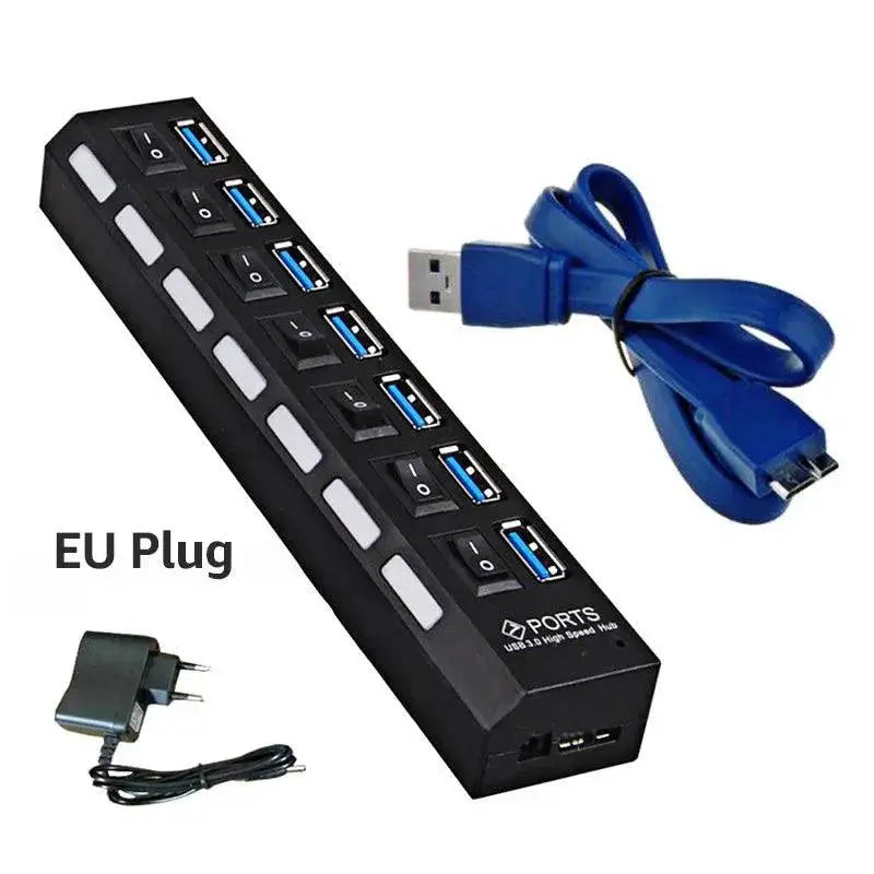 USB 3 Hub Super Speed Connectivity and Port Expansion