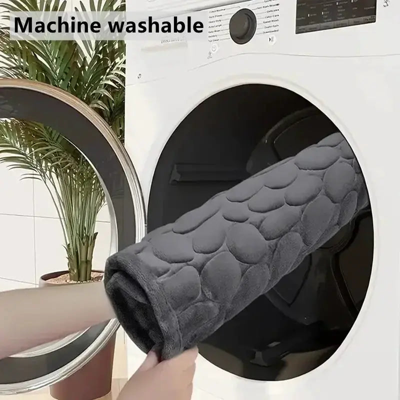 Cobblestone Design 3D Anti Slip Bath Mat Absorbent Carpet