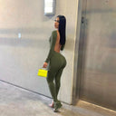 Sultry Backless Bodycon Jumpsuit Chic Rompers for Women