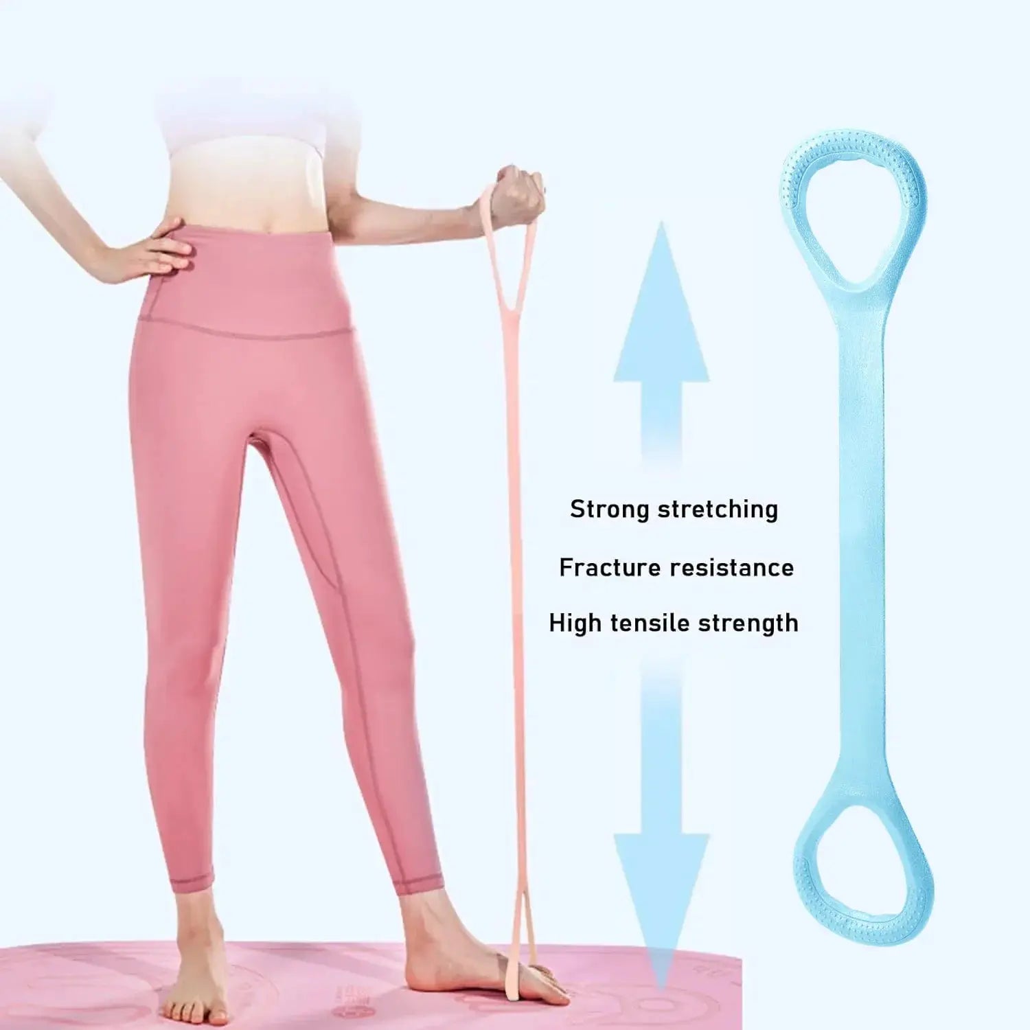 8 Piece Resistance Band Set For Strength Training Tools