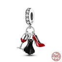 Sterling Silver Heels Lipstick Camera