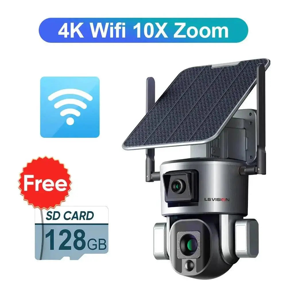 Solar Camera for Home Security — 4K WiFi 4XZoom - Variant 3