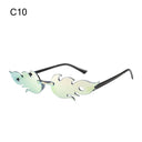 Trendy Rimless Flame Sunglasses for Women UV400 Shades